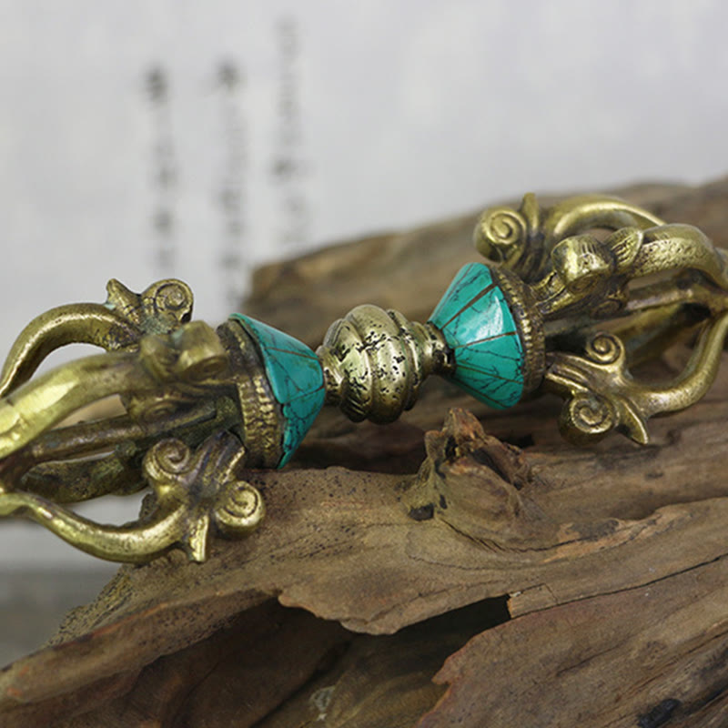 Handcrafted Copper Tibetan Five Prong Vajra Dorje for Enlightenment