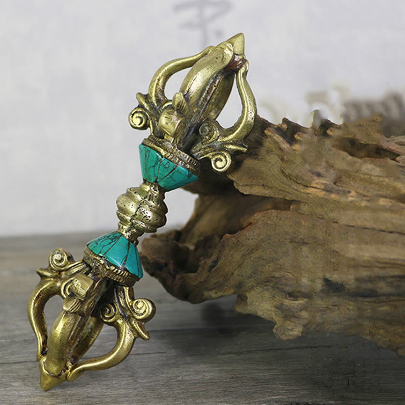 Handcrafted Copper Tibetan Five Prong Vajra Dorje for Enlightenment
