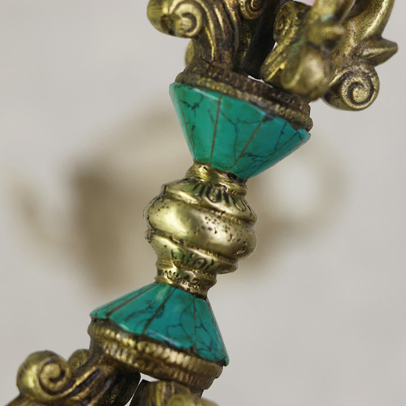 Handcrafted Copper Tibetan Five Prong Vajra Dorje for Enlightenment