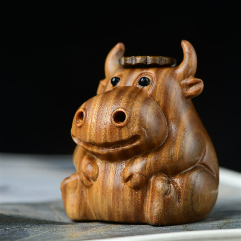 Handcrafted Green Sandalwood Calf Incense Burner 55mm