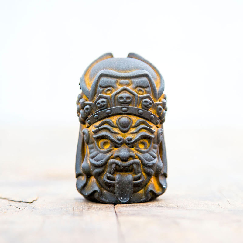 Handmade 7cm Zakiram Rust Iron Powder Resin Statue