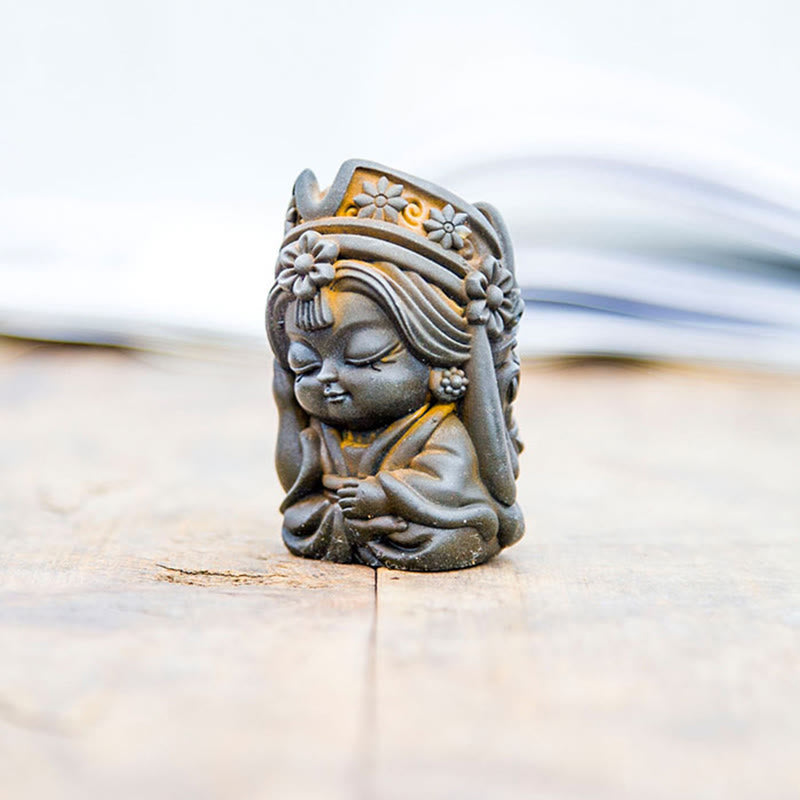 Handmade 7cm Zakiram Rust Iron Powder Resin Statue