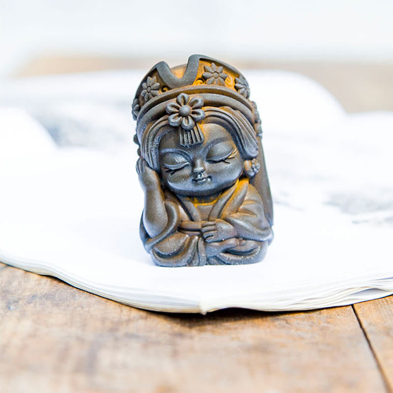 Handmade 7cm Zakiram Rust Iron Powder Resin Statue