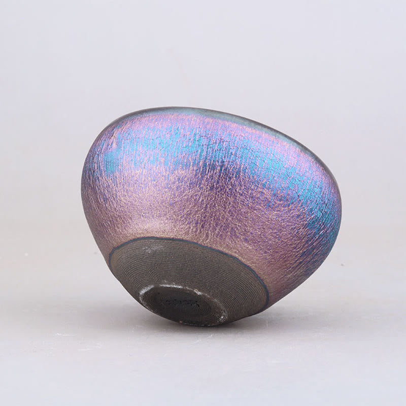 Handmade Aurora Jian Zhan Ceramic Teacup 8.5cm Mindfulness Cup