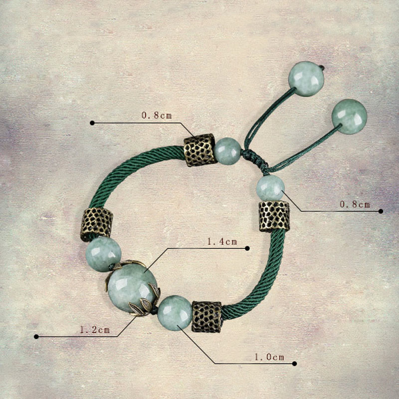 Handmade Green Jade Luck Bracelet | Prosperity & Wellness