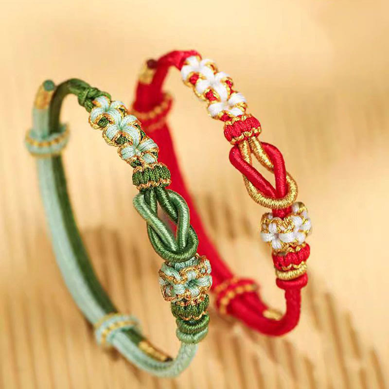 Handmade Red String Bracelet Eight Thread Peace Knot Protection