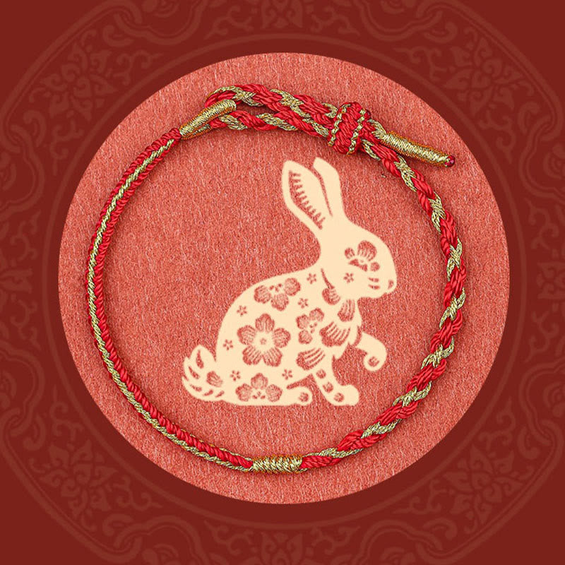 Handmade Red String Chinese Zodiac Protection Bracelet