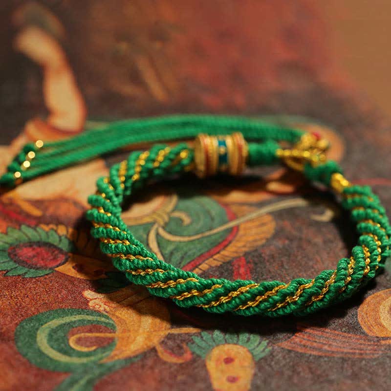 Handmade Tibetan Red String Bracelet for Luck and Protection