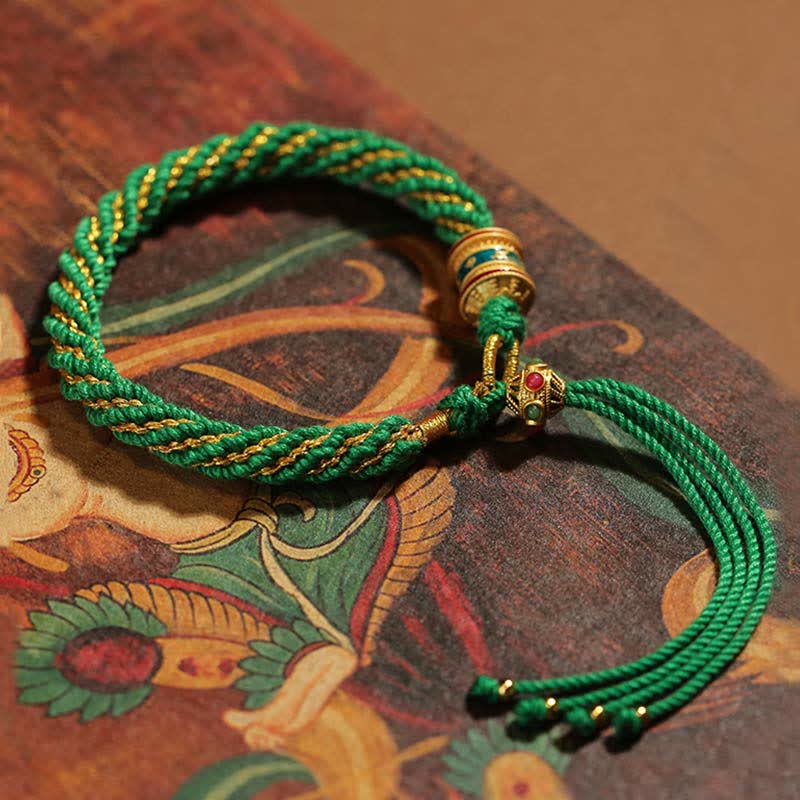 Handmade Tibetan Red String Bracelet for Luck and Protection