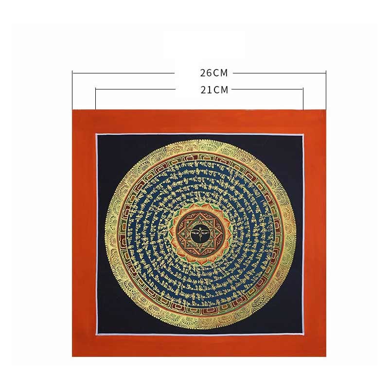 Handmade Tibetan Thangka Painting Decoration 26x26cm Random Pattern