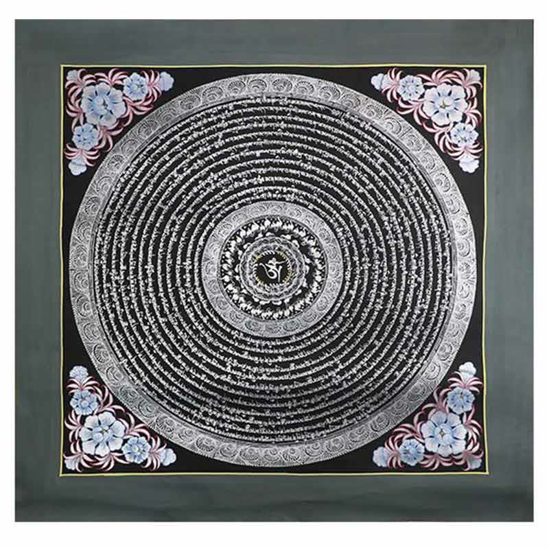 Handmade Tibetan Thangka Painting Decoration 26x26cm Random Pattern