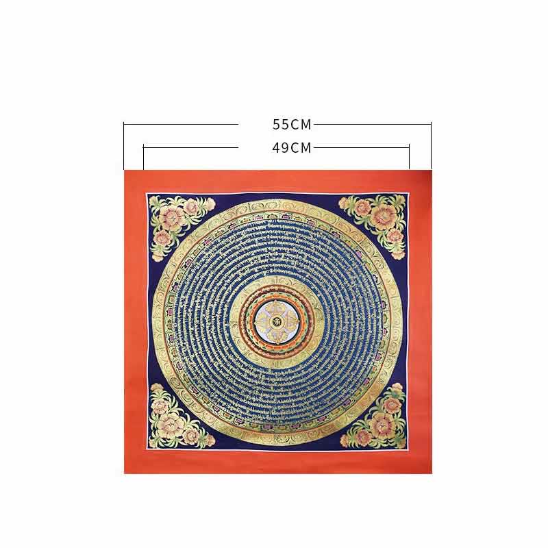 Handmade Tibetan Thangka Painting Decoration 26x26cm Random Pattern