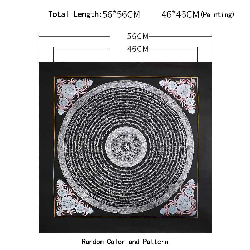 Handmade Tibetan Thangka Painting Decoration 26x26cm Random Pattern