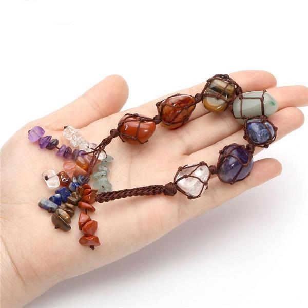 Hanging 7 Chakra Gemstone Ornament
