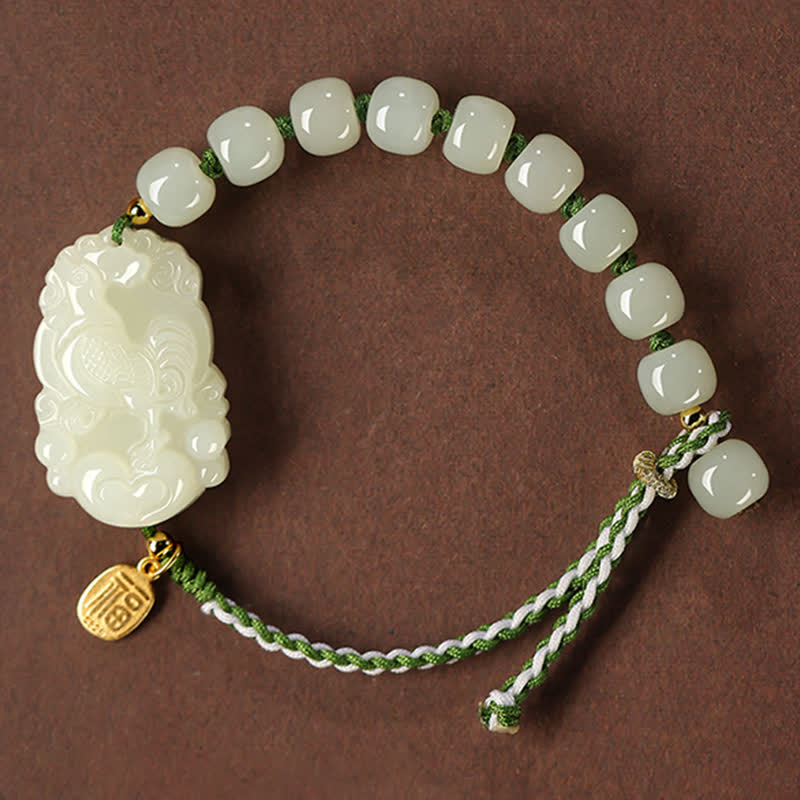 Hetian Jade Luck Bracelet | 925 Sterling Silver String