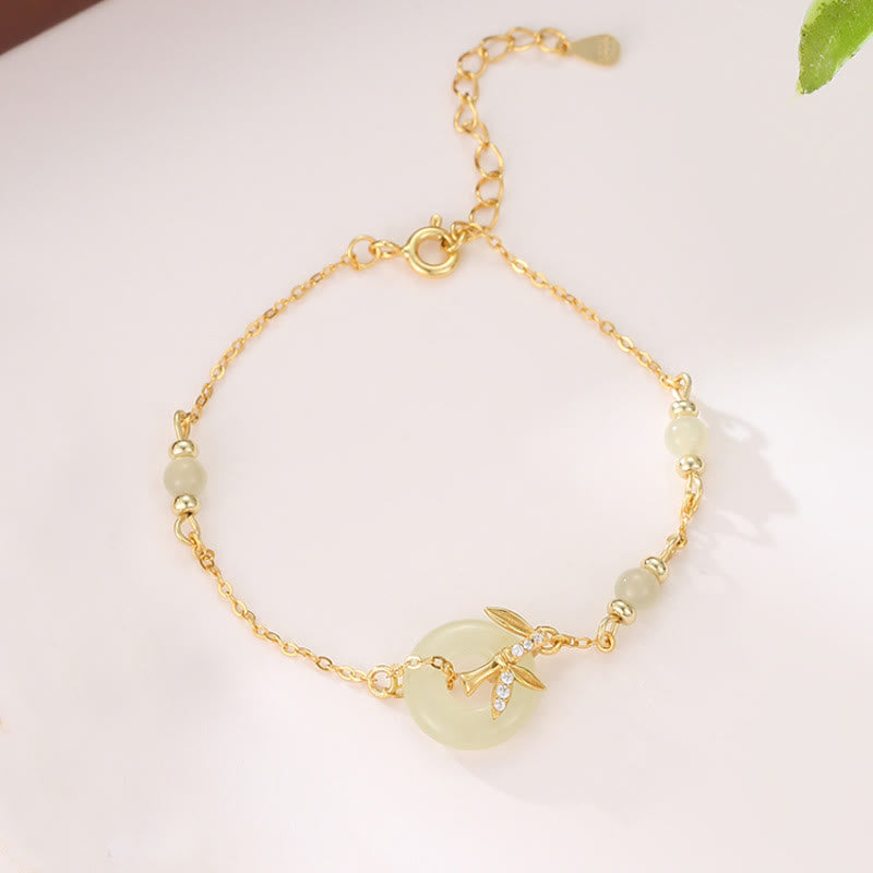 Hetian Jade Peace Buckle Bracelet 14-18 cm | Healing Sounds