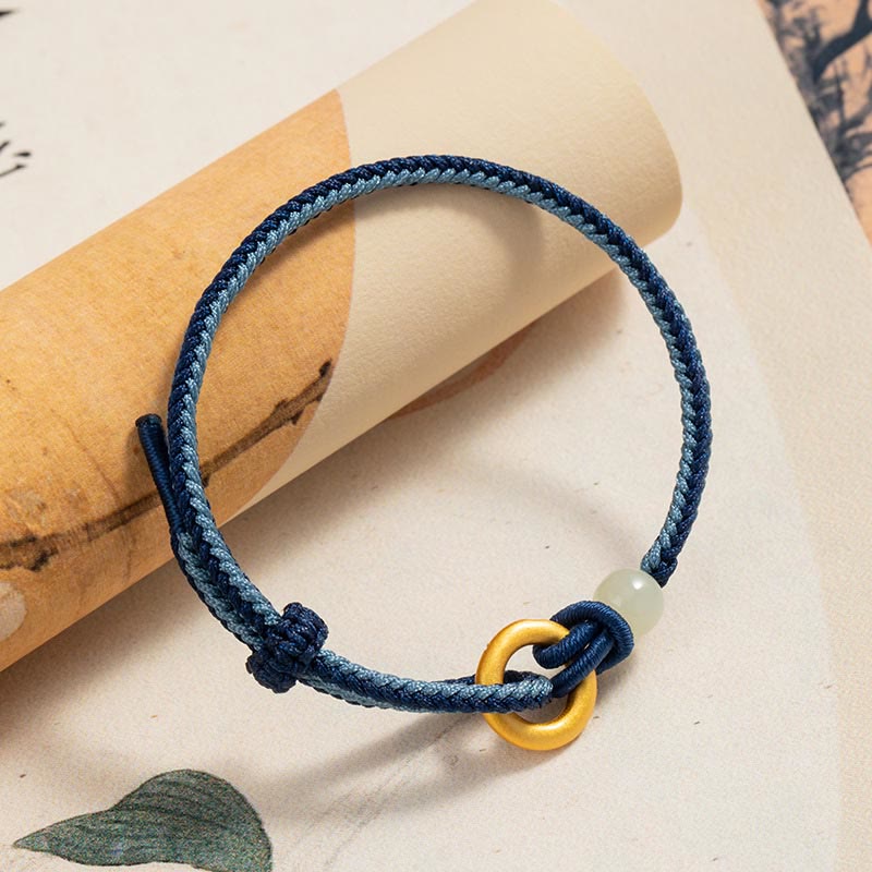 Hetian Jade Peace Buckle Bracelet 14-18cm | Sterling Silver