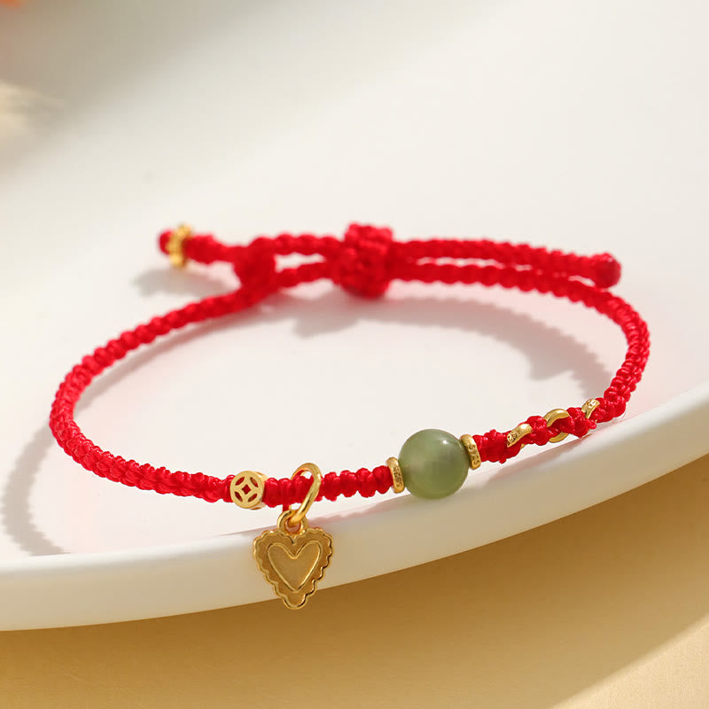 Hetian Jade Sterling Silver Charm Bracelet