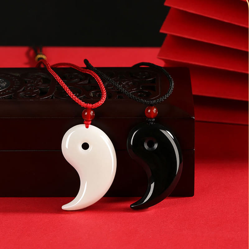 Hetian Jade Yin Yang Necklace Pendant | Balance & Luck