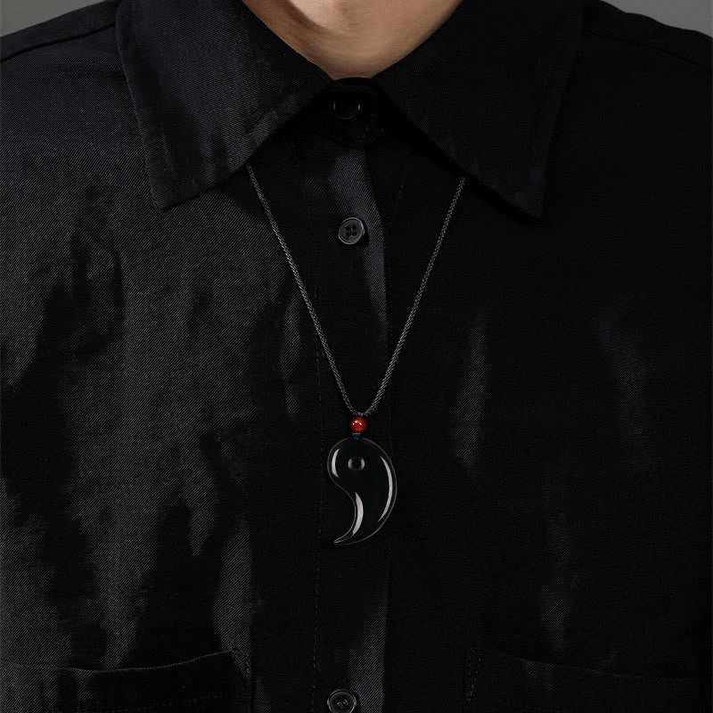 Hetian Jade Yin Yang Necklace Pendant | Balance & Luck