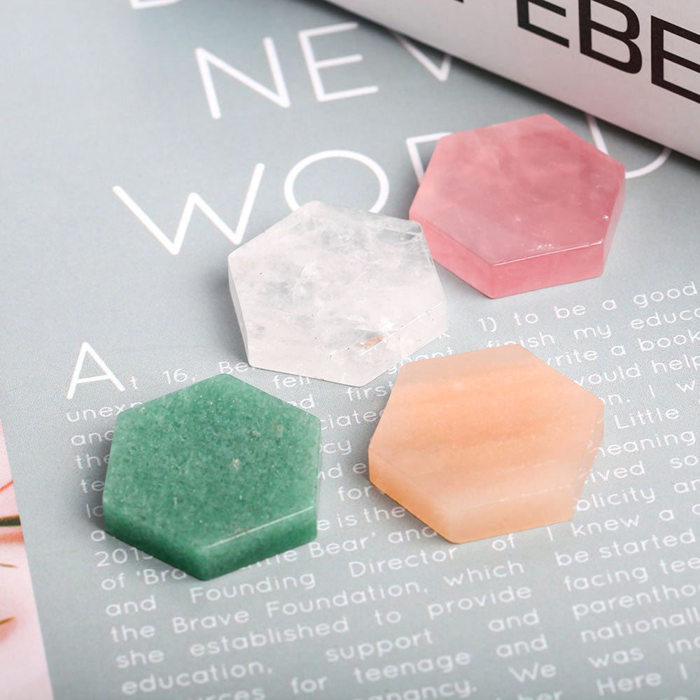 Hexagon Crystal Slices 1.18 inch Slabs for Home Decor