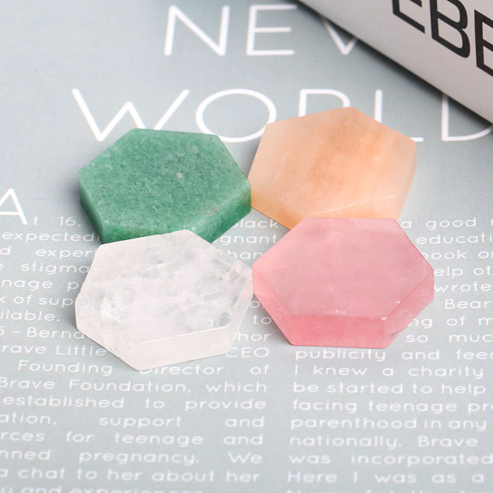 Hexagon Crystal Slices 1.18 inch Slabs for Home Decor