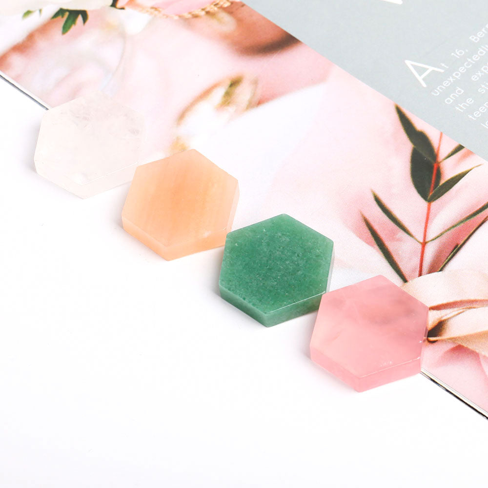 Hexagon Crystal Slices 1.18 inch Slabs for Home Decor