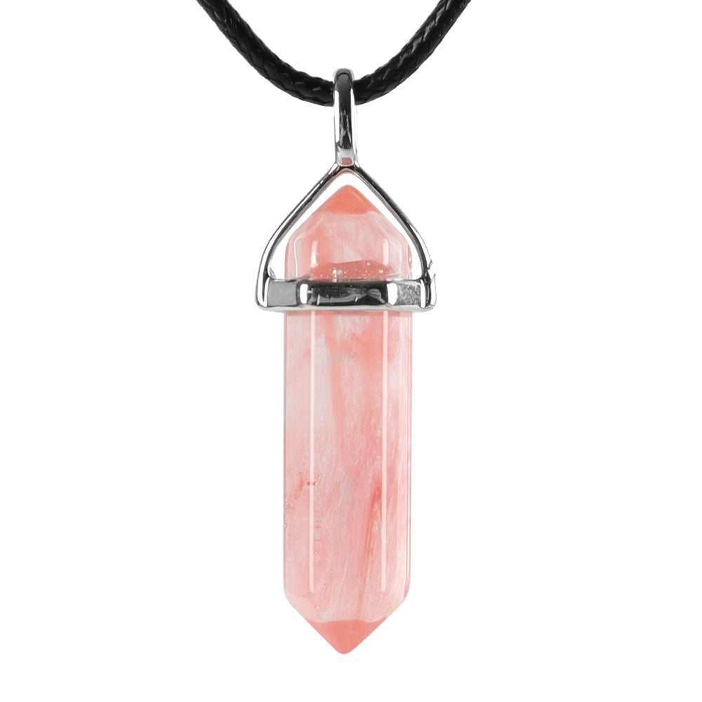 Hexagonal Chakra Pendant - Natural Gemstone Healing Crystal Necklace