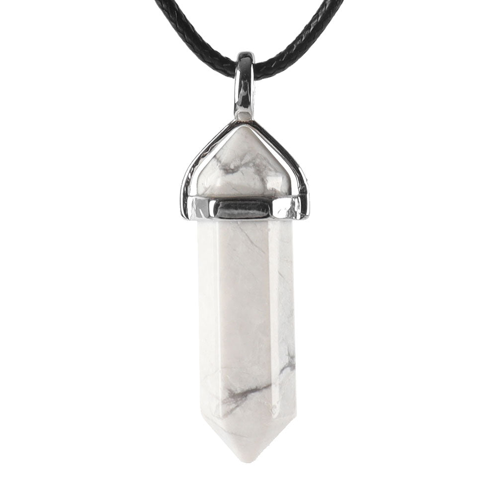 Hexagonal Chakra Pendant - Natural Gemstone Healing Crystal Necklace