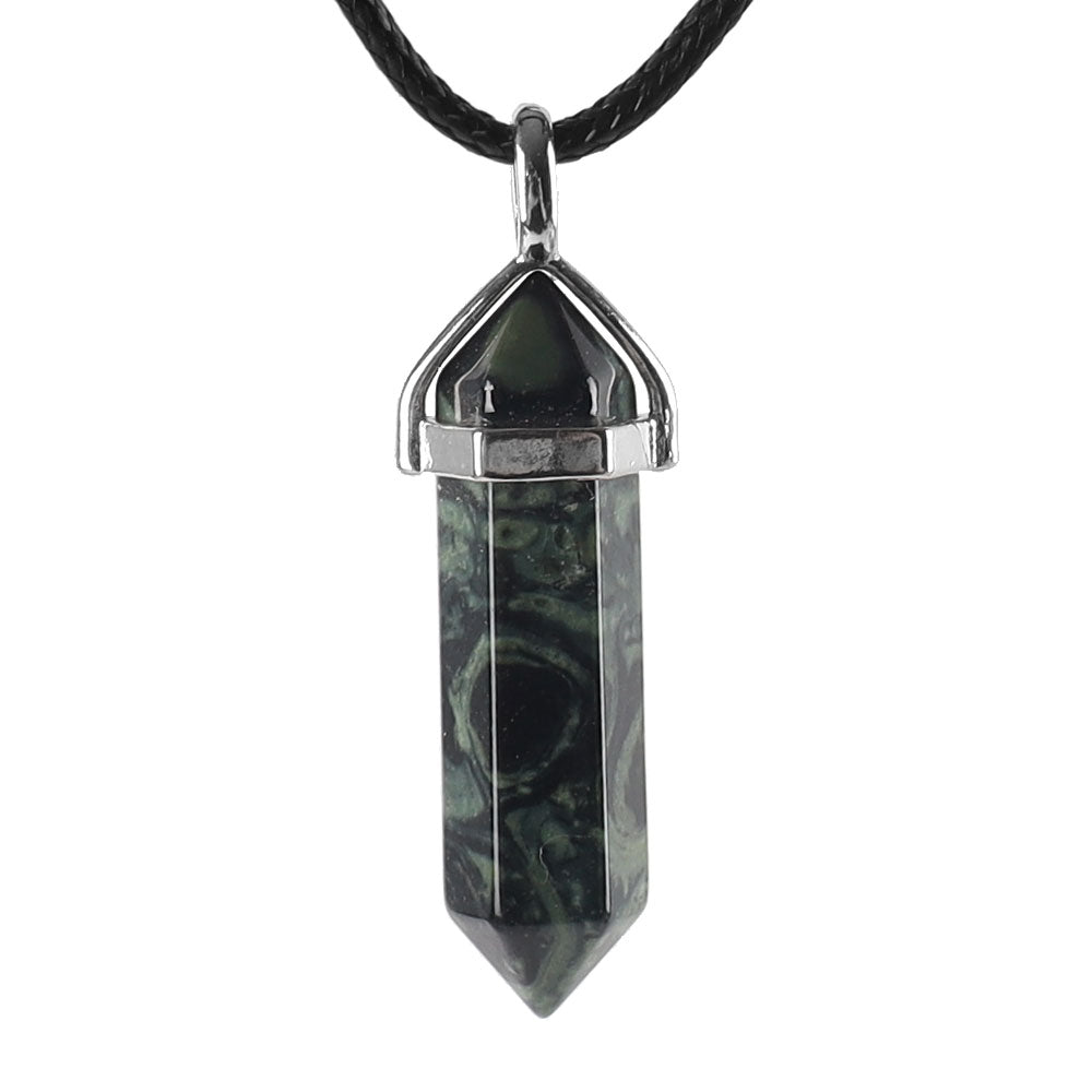 Hexagonal Chakra Pendant - Natural Gemstone Healing Crystal Necklace