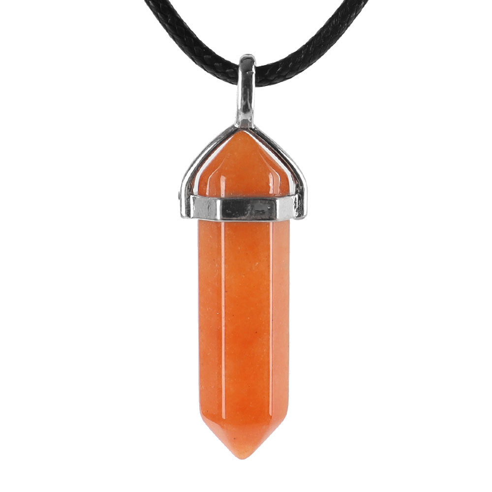 Hexagonal Chakra Pendant - Natural Gemstone Healing Crystal Necklace