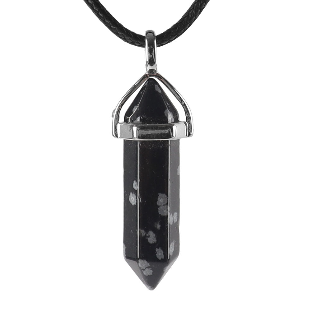 Hexagonal Chakra Pendant - Natural Gemstone Healing Crystal Necklace