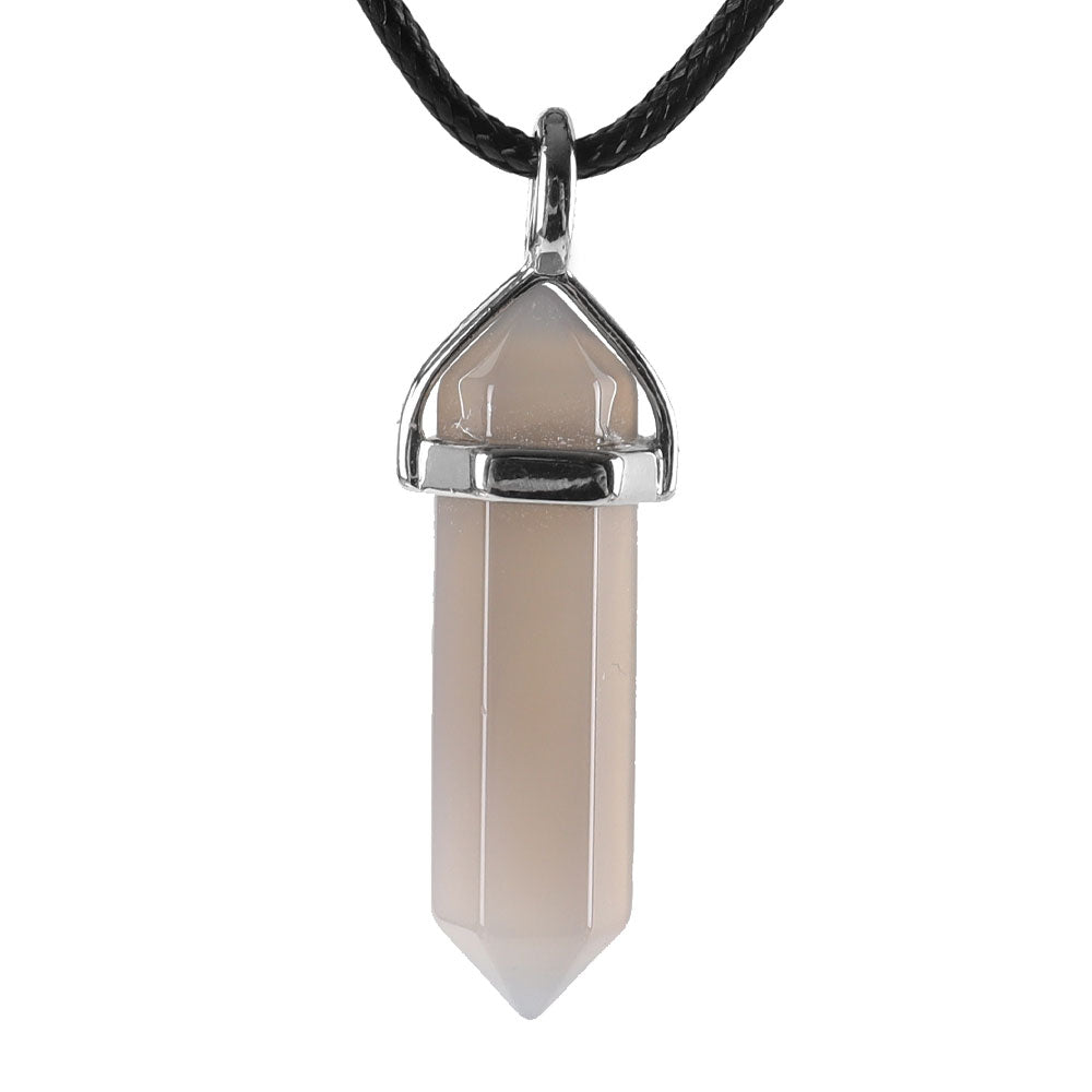 Hexagonal Chakra Pendant - Natural Gemstone Healing Crystal Necklace