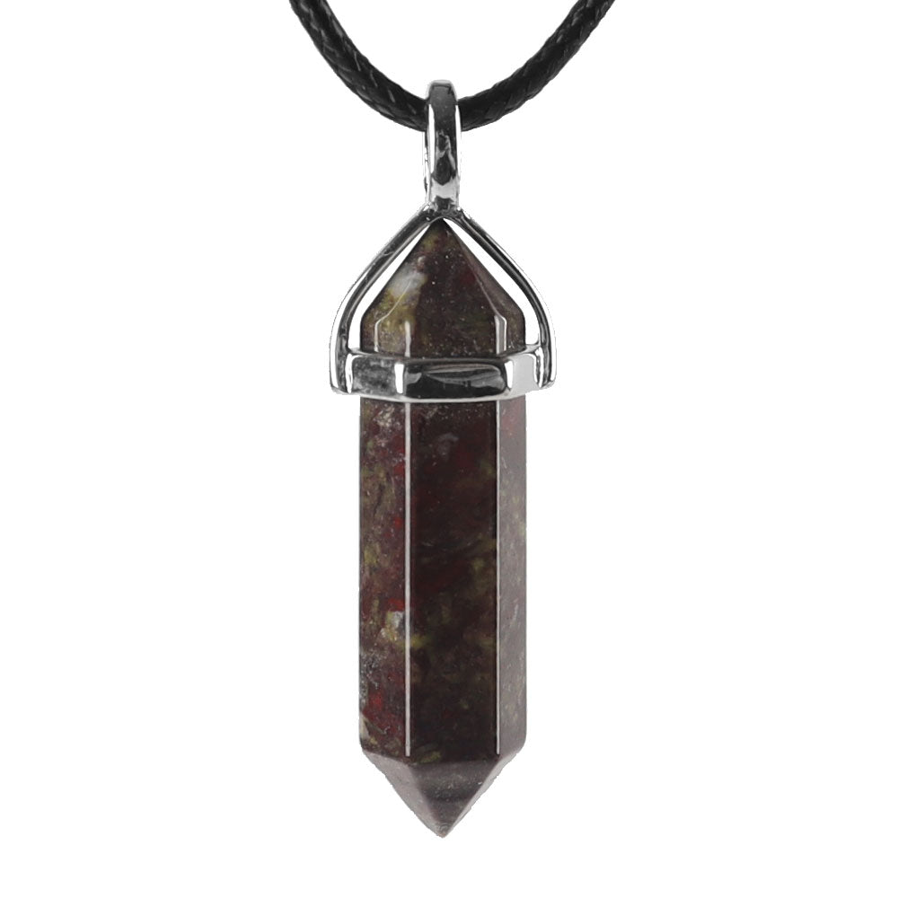 Hexagonal Chakra Pendant - Natural Gemstone Healing Crystal Necklace