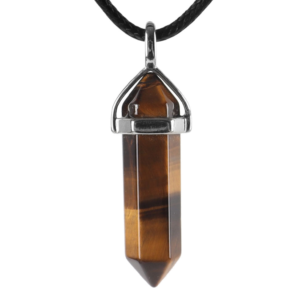 Hexagonal Chakra Pendant - Natural Gemstone Healing Crystal Necklace