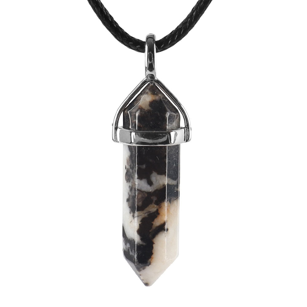 Hexagonal Chakra Pendant - Natural Gemstone Healing Crystal Necklace