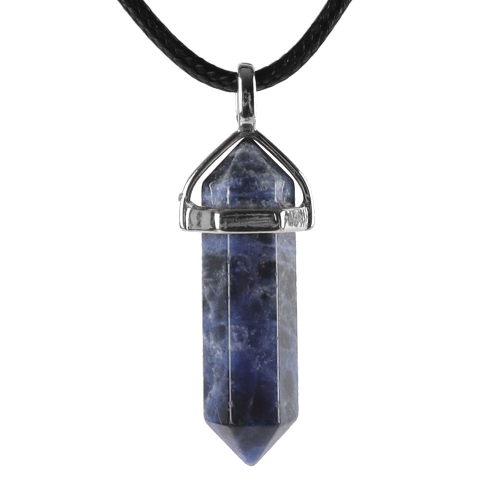 Hexagonal Chakra Pendant - Natural Gemstone Healing Crystal Necklace