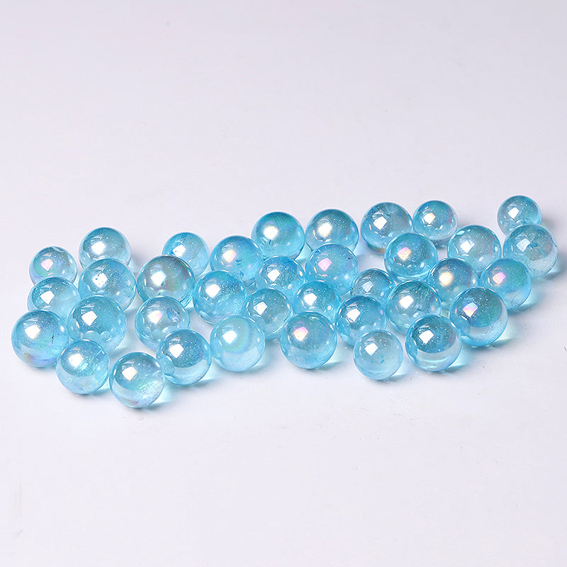 High Quality 0.5-0.7 inch Blue Aura Angel Crystal Sphere