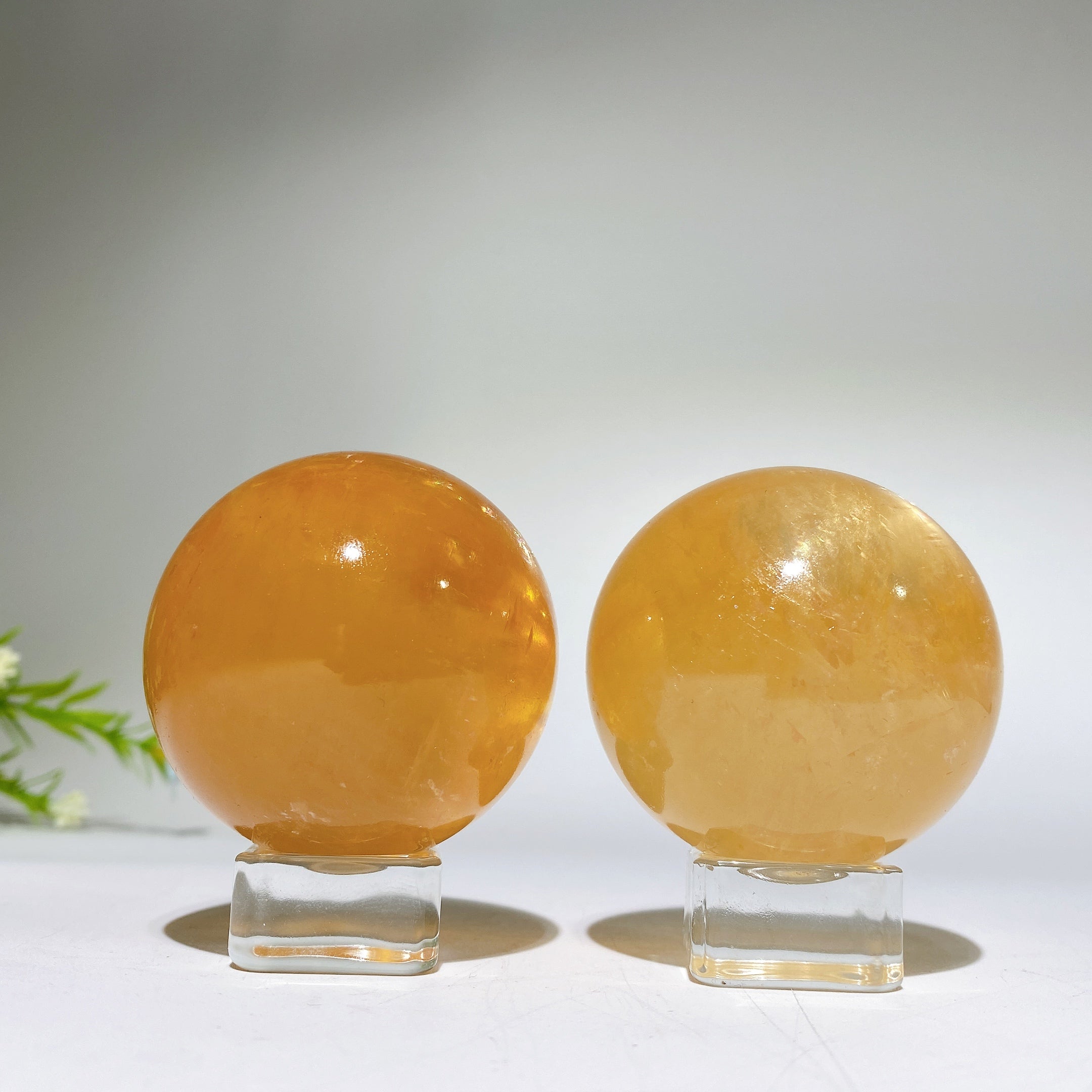 Honey Calcite Crystal Sphere 47-52mm for Healing