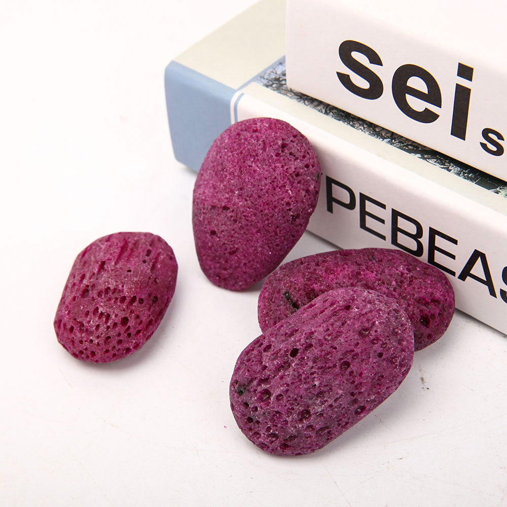 Honey Comb Ruby Tumbled Stones 5-6cm Healing Crystals