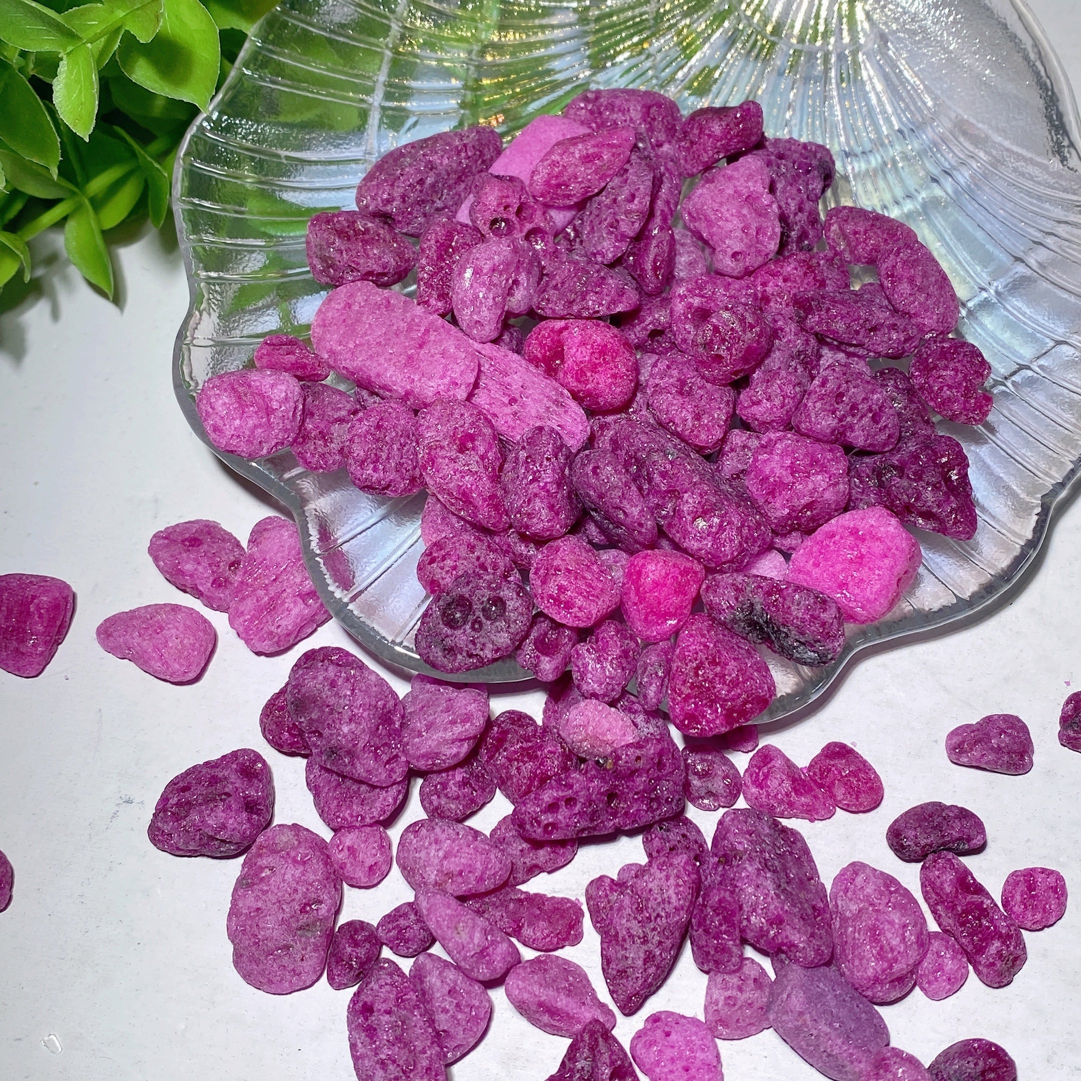 Honeycomb Ruby Calcite Chips 10-20mm for Crystal Healing