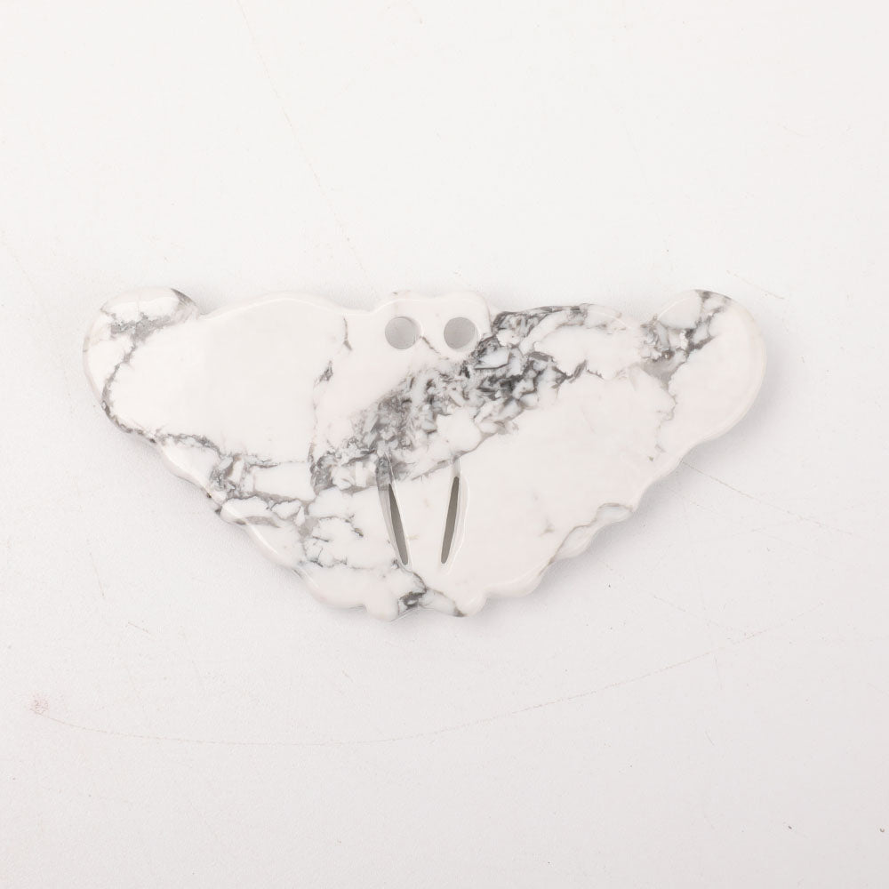 Howlite Butterfly Spiritual Pendant 3.28 Inch for Protection