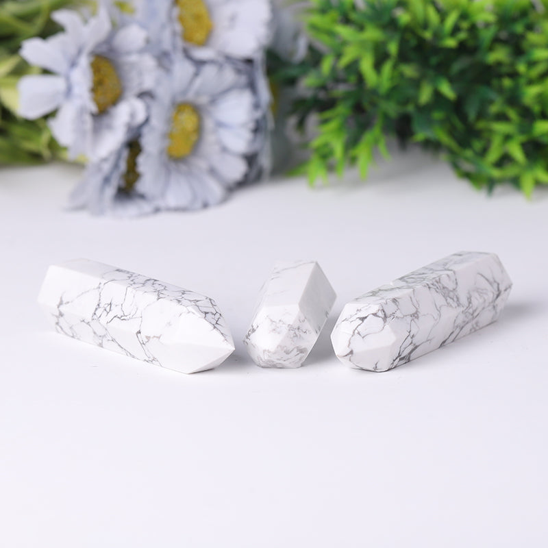 Howlite Crystal Tower 2.4-4.5 inch Healing Point