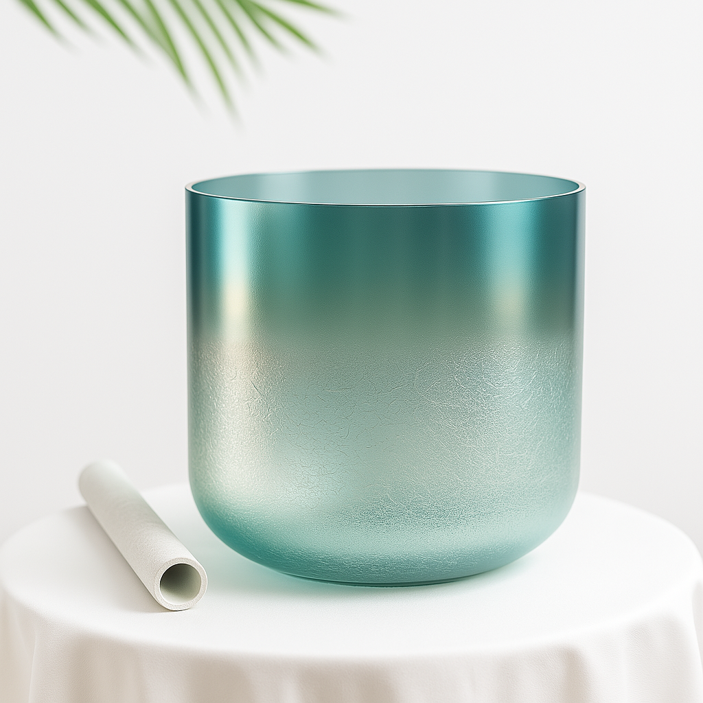 Ice Green Crystal Singing Bowl for Sound Meditation