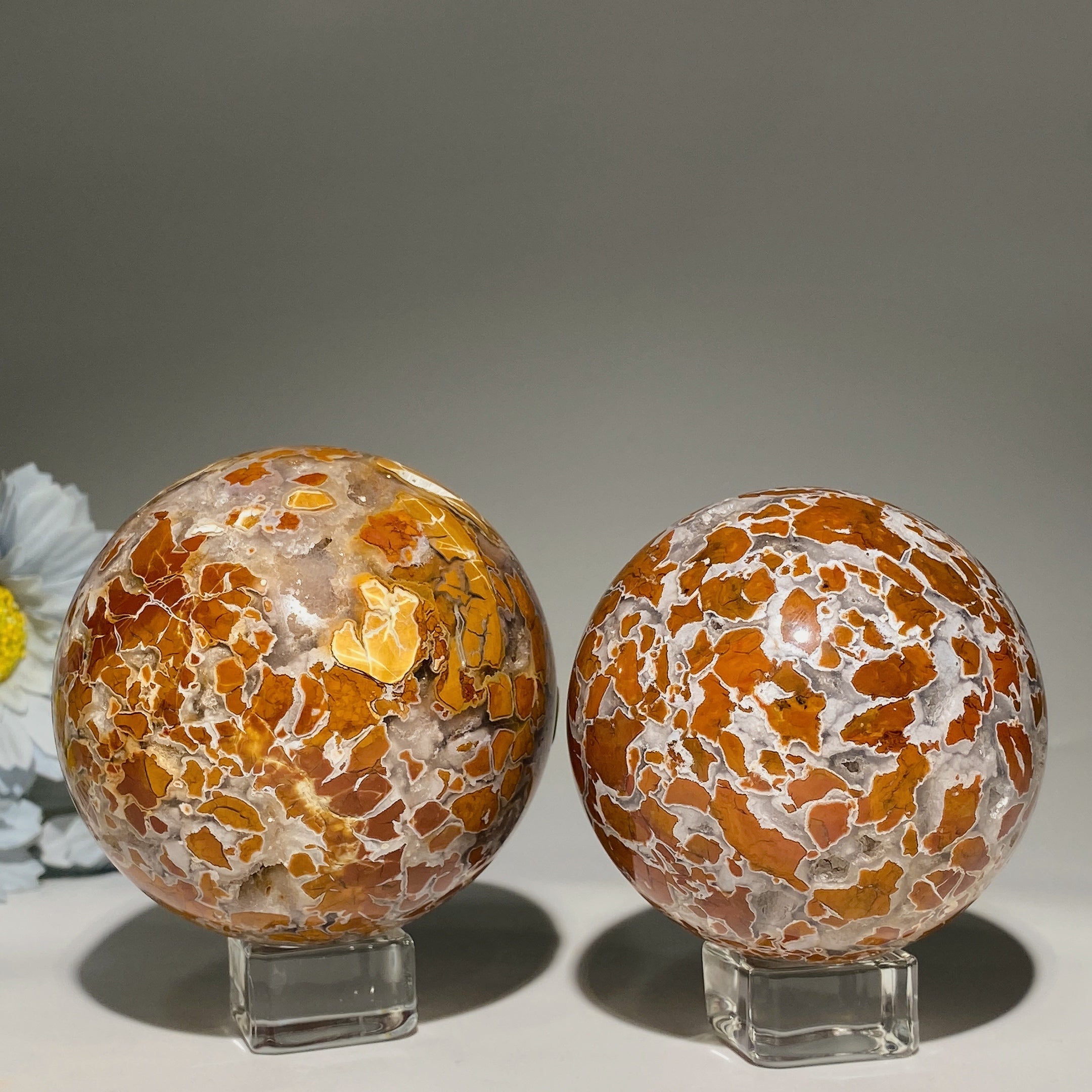 Indonesia Yellow Agate Druzy Quartz Sphere 2.5-4 Inch Healing
