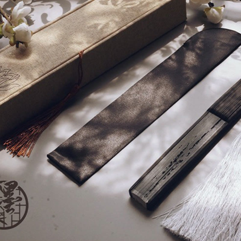 Ink Bamboo Chinese Folding Fan 21cm | Calmness & Elegance