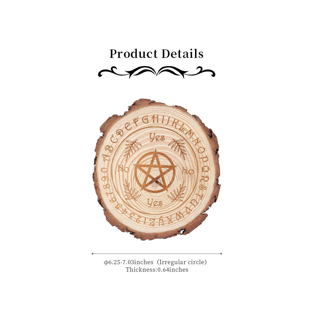 Irregular Round Wooden Coaster Natural Wood 6.25-7.03 inch