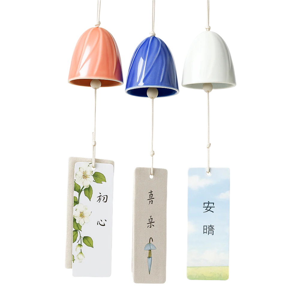 Japanese Ceramic Wind Chimes for Outdoor Decor