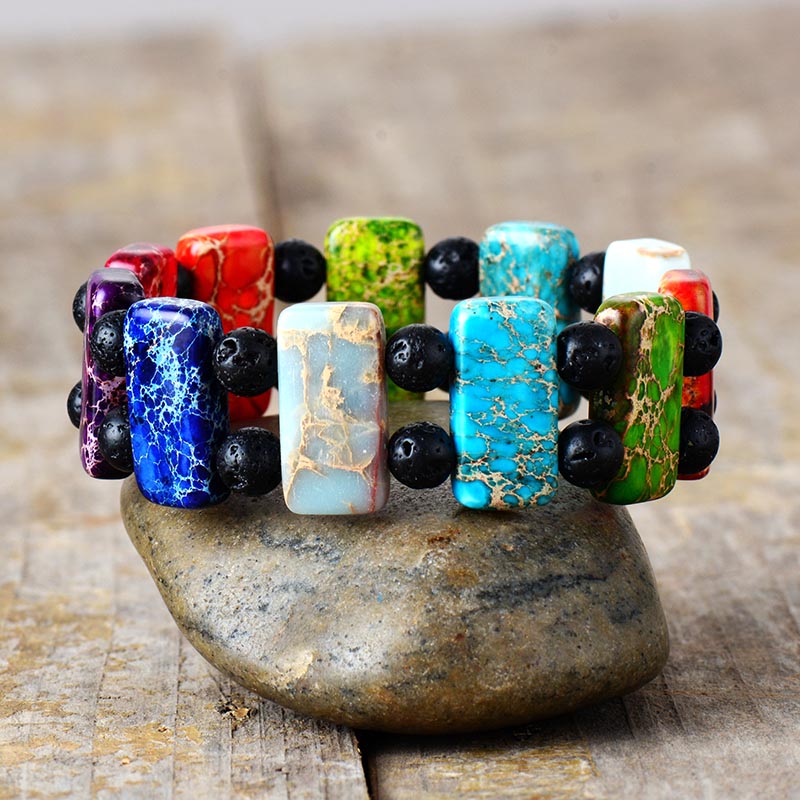 Jasper Lava Aromatherapy Diffuser Bracelet