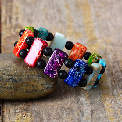 Jasper Lava Aromatherapy Diffuser Bracelet